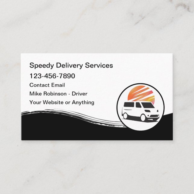 Carte De Visite Services de livraison locaux rapides  (Devant)