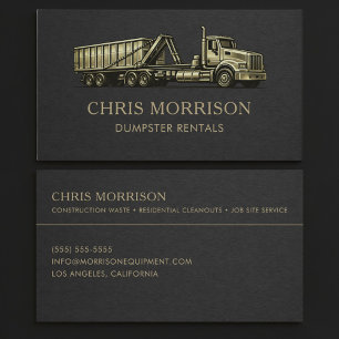 Carte De Visite Services de location de bennes Professionnel 