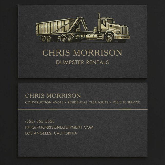 Carte De Visite Services de location de bennes Professionnel  (Créateur téléchargé)