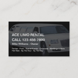 Carte De Visite Services de location de limousines