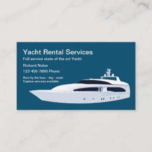 Carte De Visite Services de location de yachts de luxe