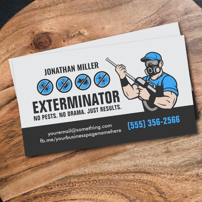 Carte De Visite Services de lutte antiparasitaire - Exterminateur (Créateur téléchargé)