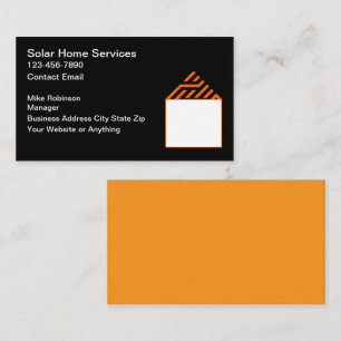 Carte De Visite Services de maison à énergie solaire 