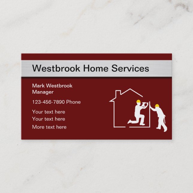 Carte De Visite Services de maison modernes (Devant)