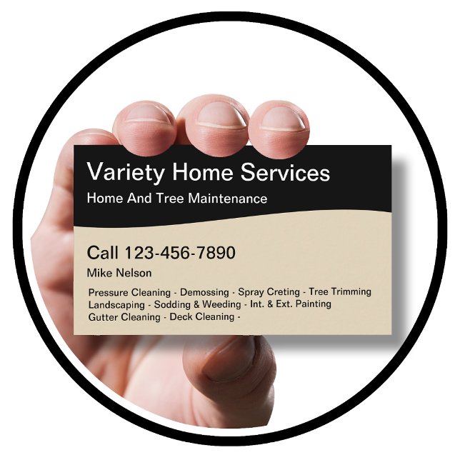 Carte De Visite Services de maison professionnels (Créateur téléchargé)