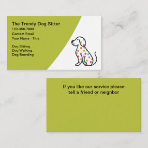 Carte De Visite Services de marche branchés de chiens de sitter ca