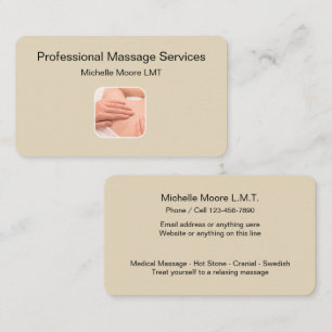 Carte De Visite Services de massage médical