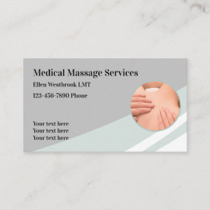 Carte De Visite Services de Massage Médical Moderne