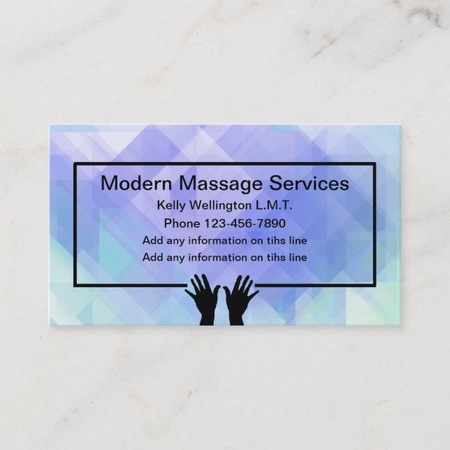 Carte De Visite Services de massage modernes (Devant)