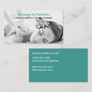Carte De Visite Services de massage thérapeutique tendance