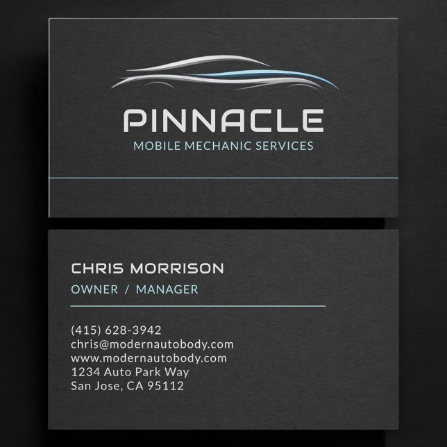 Carte De Visite Services de mécanicien mobile professionnel (Créateur téléchargé)