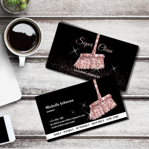 Carte De Visite Services de ménage Rose Gold