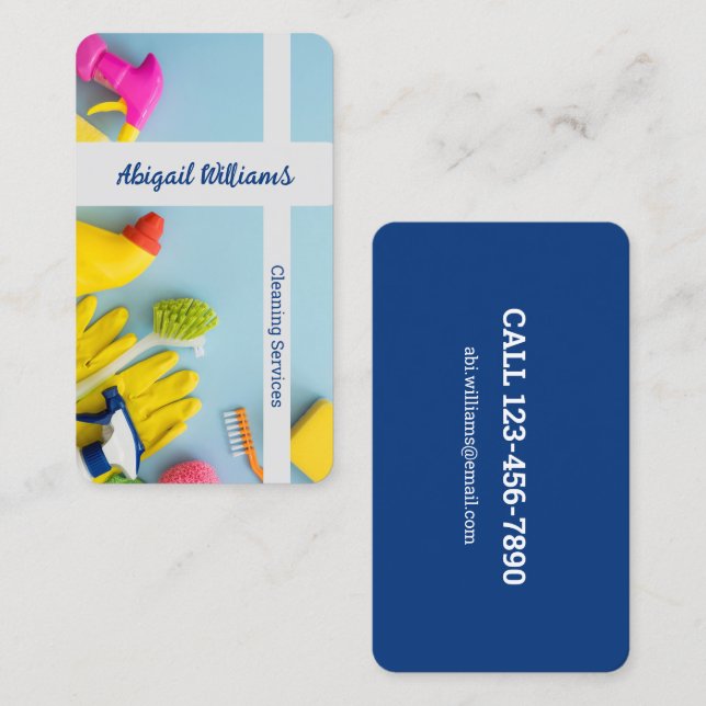 Carte De Visite Services de nettoyage (Devant / Derrière)