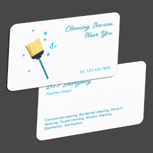 Carte De Visite Services de nettoyage 24h/24, 7j/7