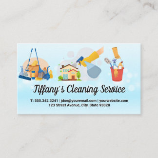 Carte De Visite Services de nettoyage | Bulles