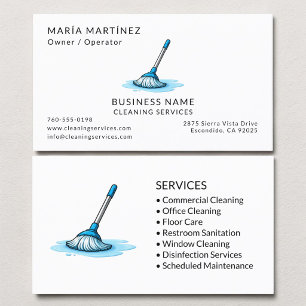 Carte De Visite Services de nettoyage commercial