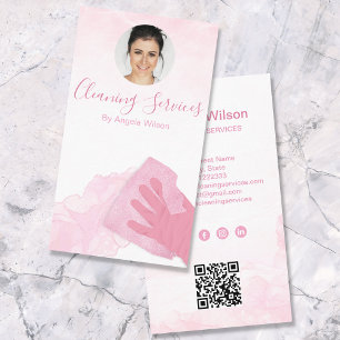 Carte De Visite Services de nettoyage de la maison Parties scintil