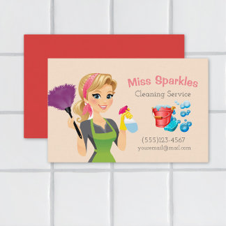 Carte De Visite Services De Nettoyage De Maison Maid
