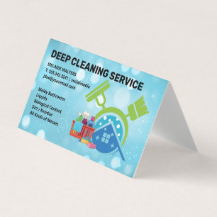 Carte De Visite Services de nettoyage de maison   Nettoyeurs de fe