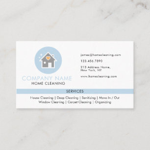 Carte De Visite Services de nettoyage de maison professionnels ble