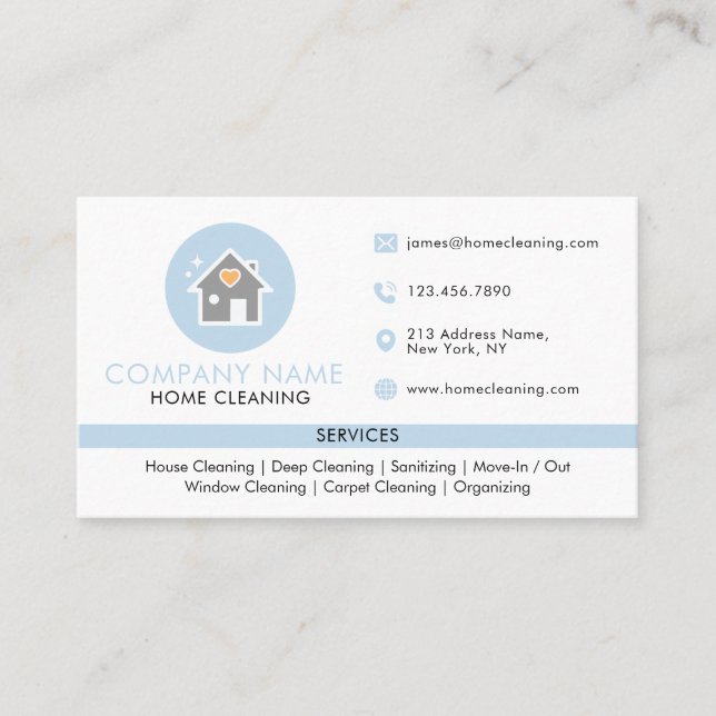 Carte De Visite Services de nettoyage de maison professionnels Ble (Devant)