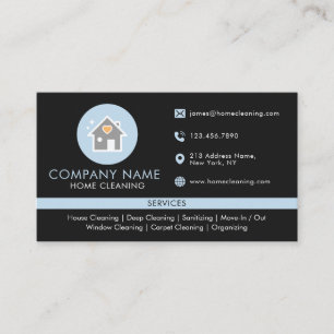 Carte De Visite Services de nettoyage de maison professionnels noi