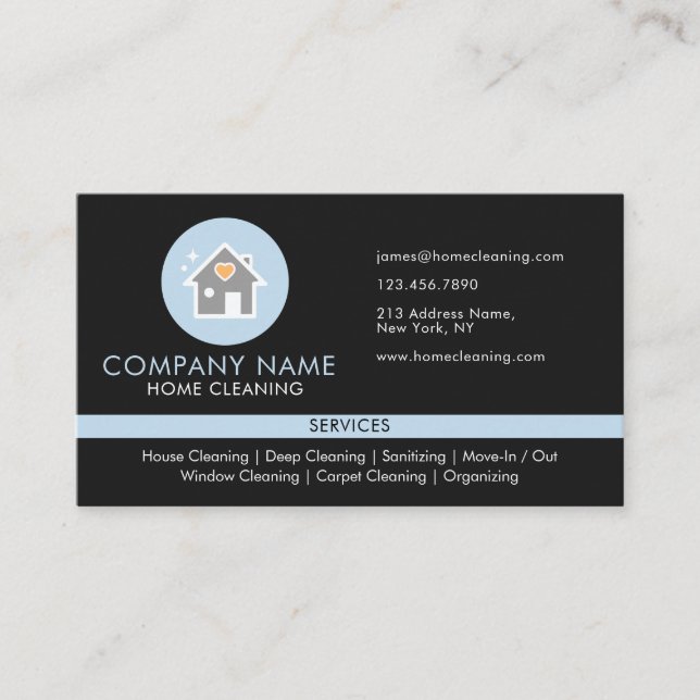 Carte De Visite Services de nettoyage de maison professionnels pou (Devant)