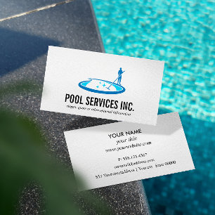 Carte De Visite Services de nettoyage de piscine professionnel