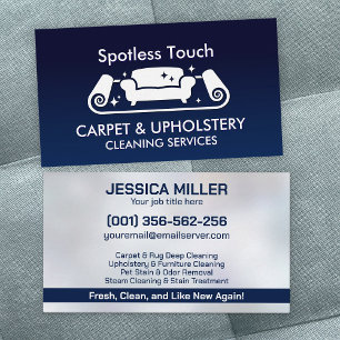 Carte De Visite Services de nettoyage de tapis et d'Upholstery