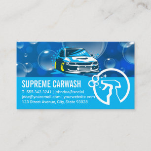 Carte De Visite Services de nettoyage de voiture Bulles Flacon