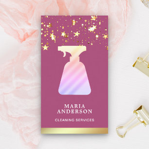Carte De Visite Services de nettoyage des bouteilles en vaporisate