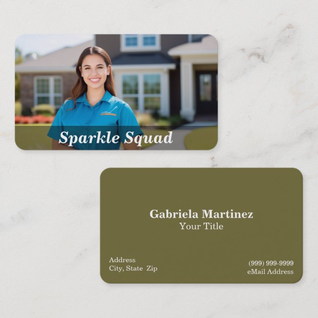 Carte De Visite Services de nettoyage des maisons (Devant / Derrière)