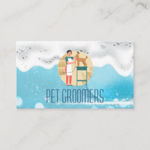 Carte De Visite Services de nettoyage et de lavage de chiens Mou