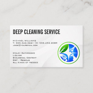 Carte De Visite Services de nettoyage   Icône Nettoyeur de maison
