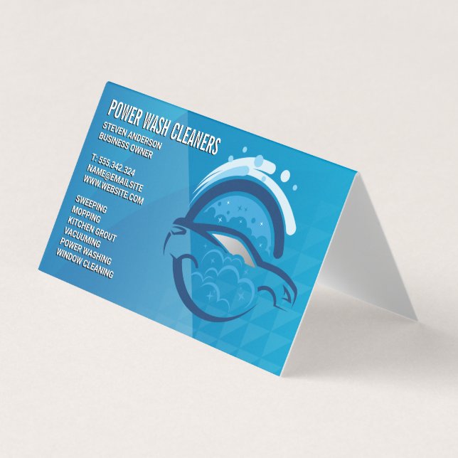 Carte De Visite Services de nettoyage | Lave-auto sous pression à  (Devant)