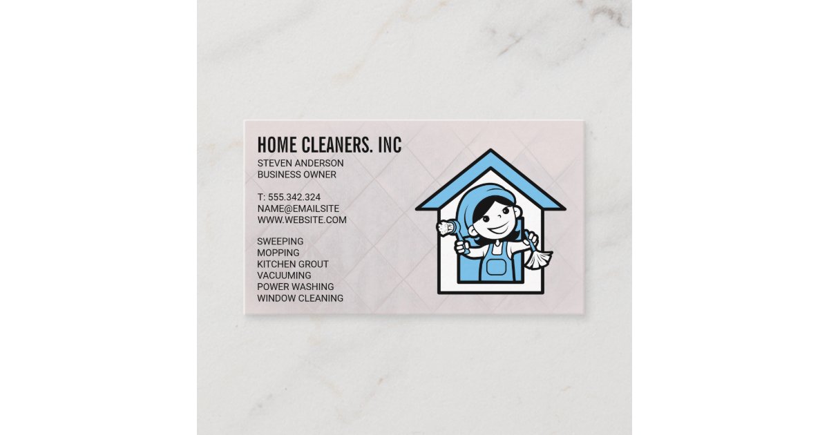 Carte De Visite Ménage à Domicile www.zazzle.fr