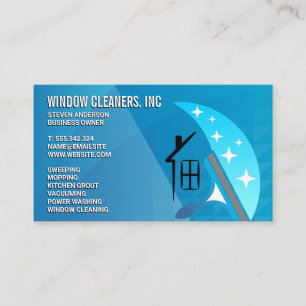 Carte De Visite Services de nettoyage   Logo de la fenêtre