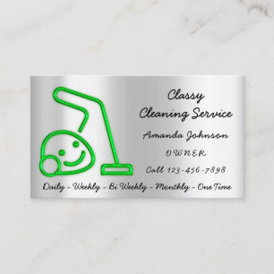 Carte De Visite Services de nettoyage Logo du nettoyeur à vide do