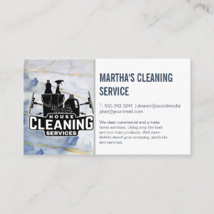 Carte De Visite Services de nettoyage   Maid Cleaning Tools Busine