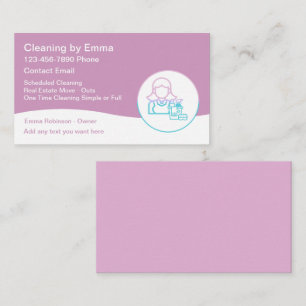 Carte De Visite Services De Nettoyage Moderne Simple De Maison