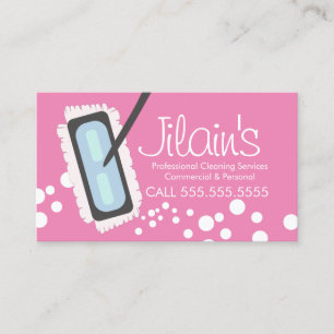 Carte de visite Services de nettoyage Mop Bubbles 