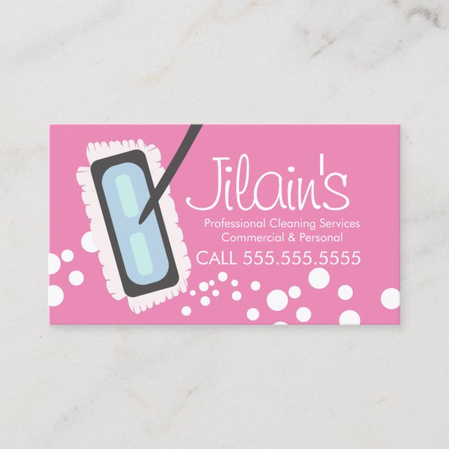 Carte de visite Services de nettoyage Mop Bubbles  (Devant)