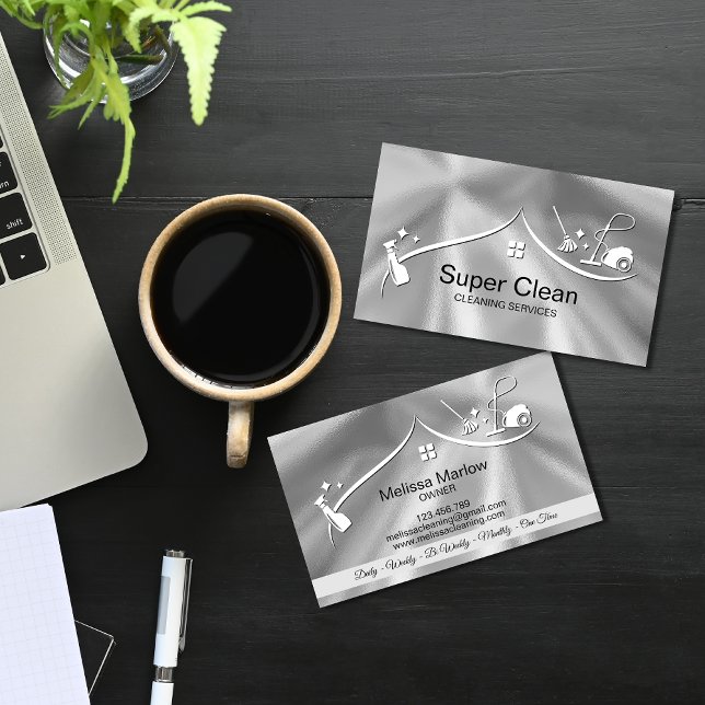 Carte De Visite Services de nettoyage professionnel de maison (Créateur téléchargé)