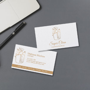 Carte De Visite Services de nettoyage professionnels de la maison 