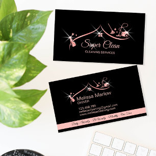 Carte De Visite Services de nettoyage professionnels de la maison 