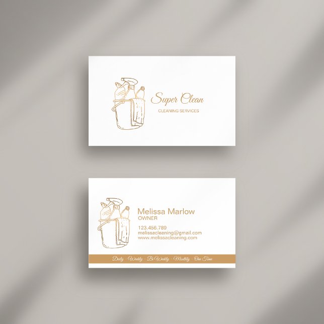 Carte De Visite Services de nettoyage professionnels de la maison  (Créateur téléchargé)