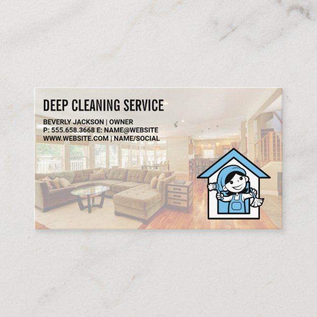 Carte De Visite Services de nettoyage | Salon (Devant)