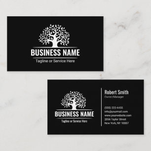 Carte De Visite Services de paysagisme professionnels Logo Arbre B