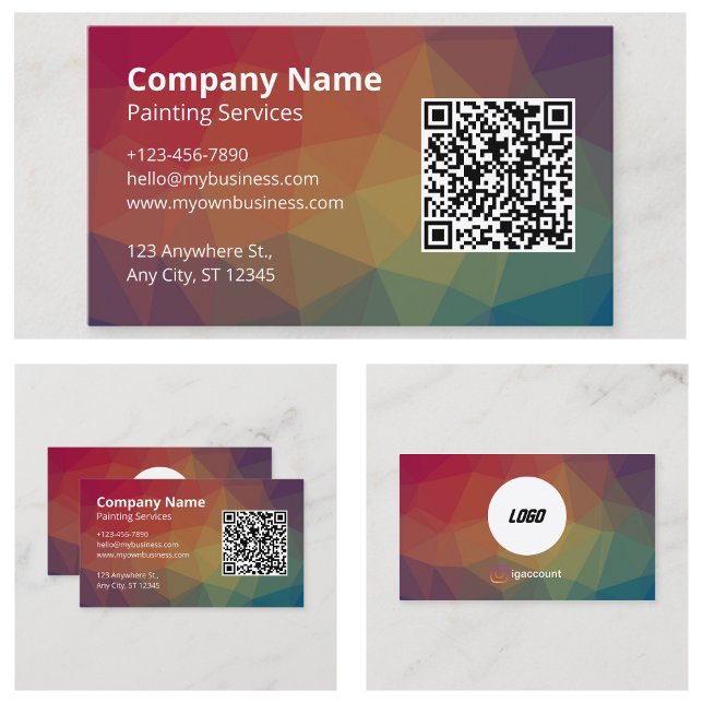 Carte De Visite Services de peinture (Painting Services Business Cards)