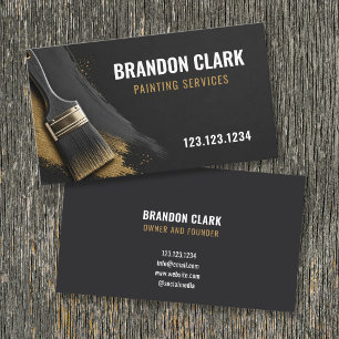 Carte De Visite Services de peinture au pinceau avec conception de
